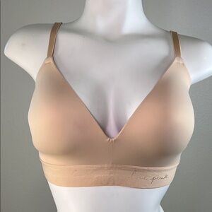 PINK Victoria's Secret Nude Wear Everywhere Wireless Lightly Lined Bra 34DD